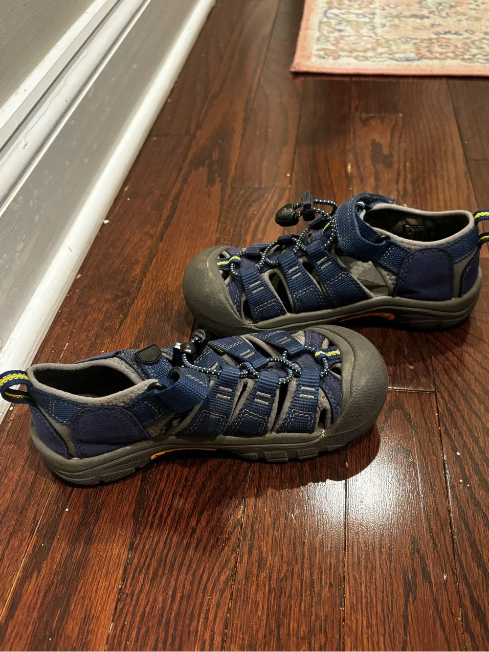Kids Keen Navy Blue Closed-Toe Outdoor Sandals